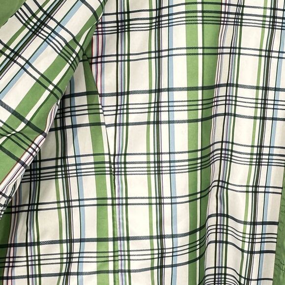 Charter Club Golf Collection Green Quilted Vest Plaid Lined Zip Up Pockets SZ L - Picture 3 of 7